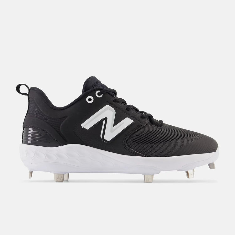 Shop New Balance Senior Fresh Foam 3000v6 2E Low L3000BK6-2E Metal Baseball Cleat Black/White Edmonton Canada Store