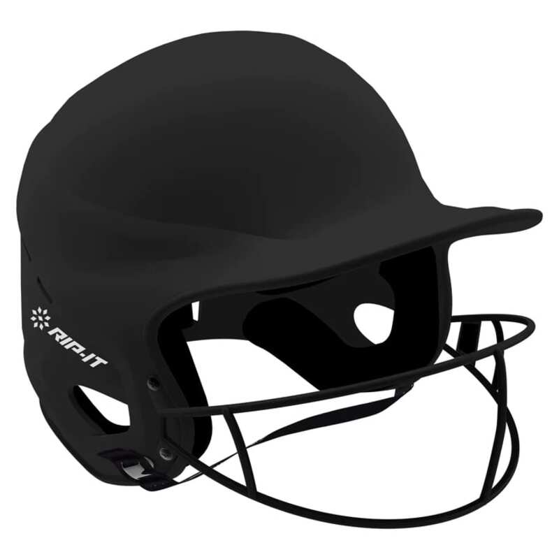 Shop RIP-IT Junior Vision Pro Helmet with Facemask Matte Black Edmonton Canada Store