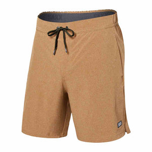 Shop SAXX Men's Sport 2 Life 2N1 7" Shorts Coconut Brown Edmonton Canada Store