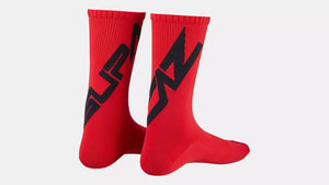 Specialized Supacaz SupaSox Twisted Cycling Bike Sock Black/Red