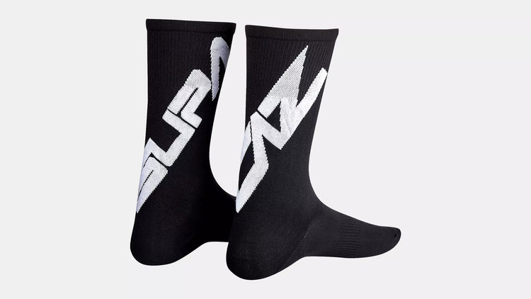 Specialized Supacaz SupaSox Twisted Cycling Bike Sock White/Black