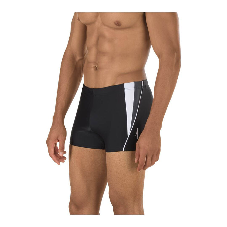 Shop Speedo Men's Fitness Splice Square Leg Swim Short Black Edmonton Canada Store
