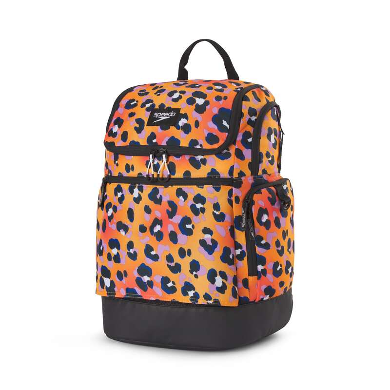 Shop Speedo Printed Teamster 2.0 Swim Backpack Cheetah Orange Pop Edmonton Canada Store