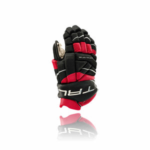 Shop True Junior Catalyst 7X Anatomical Hockey Player Gloves Black/Red Edmonton Canada Store
