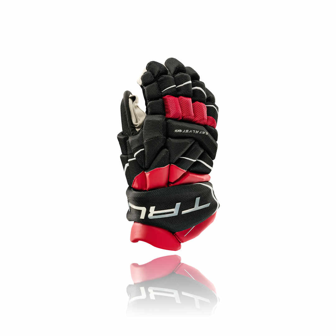 Shop True Senior Catalyst 9X Anatomical Hockey Player Gloves Black/Red Edmonton Canada Store
