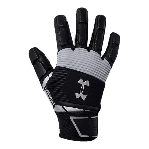 SHop Under Armour Senior Combat Running Back/Linebacker Football Gloves Black/White Edmonton Canada Store