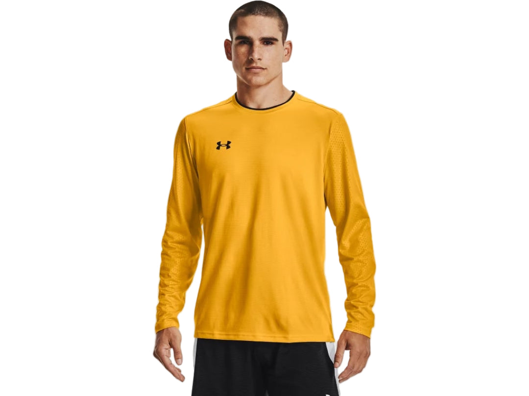 Shop Under Armour Senior Wall GK 1364966 Soccer Goalkeeper Jersey Steeltown Gold Edmonton Canada Store