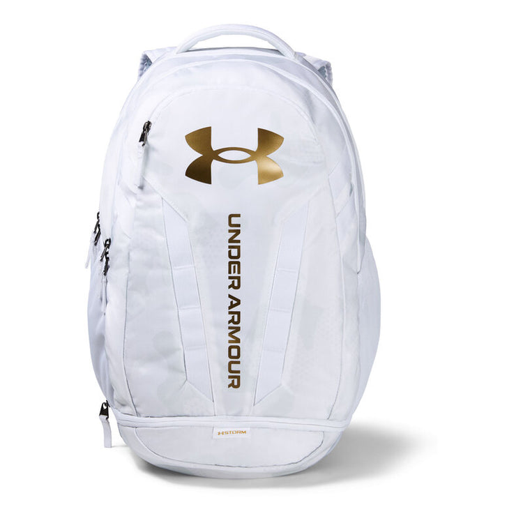 Under Armour Hustle 5.0 Backpack White/Gold